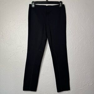 J.Crew Black Stretch Cropped Leggings Size 2  Business Casual‎ RN77388 Zipper